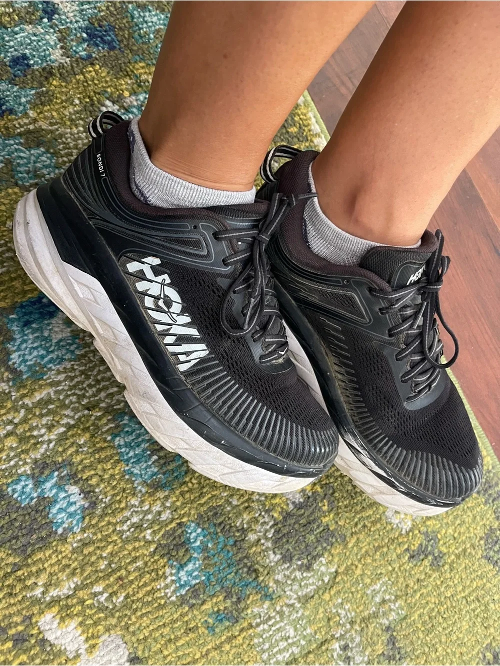 Hoka Black Running Sneakers - Bondi 7